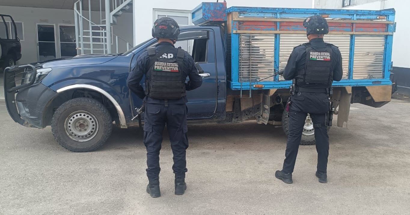 Guardia Estatal Preventiva asegura vehículo con reporte de robo