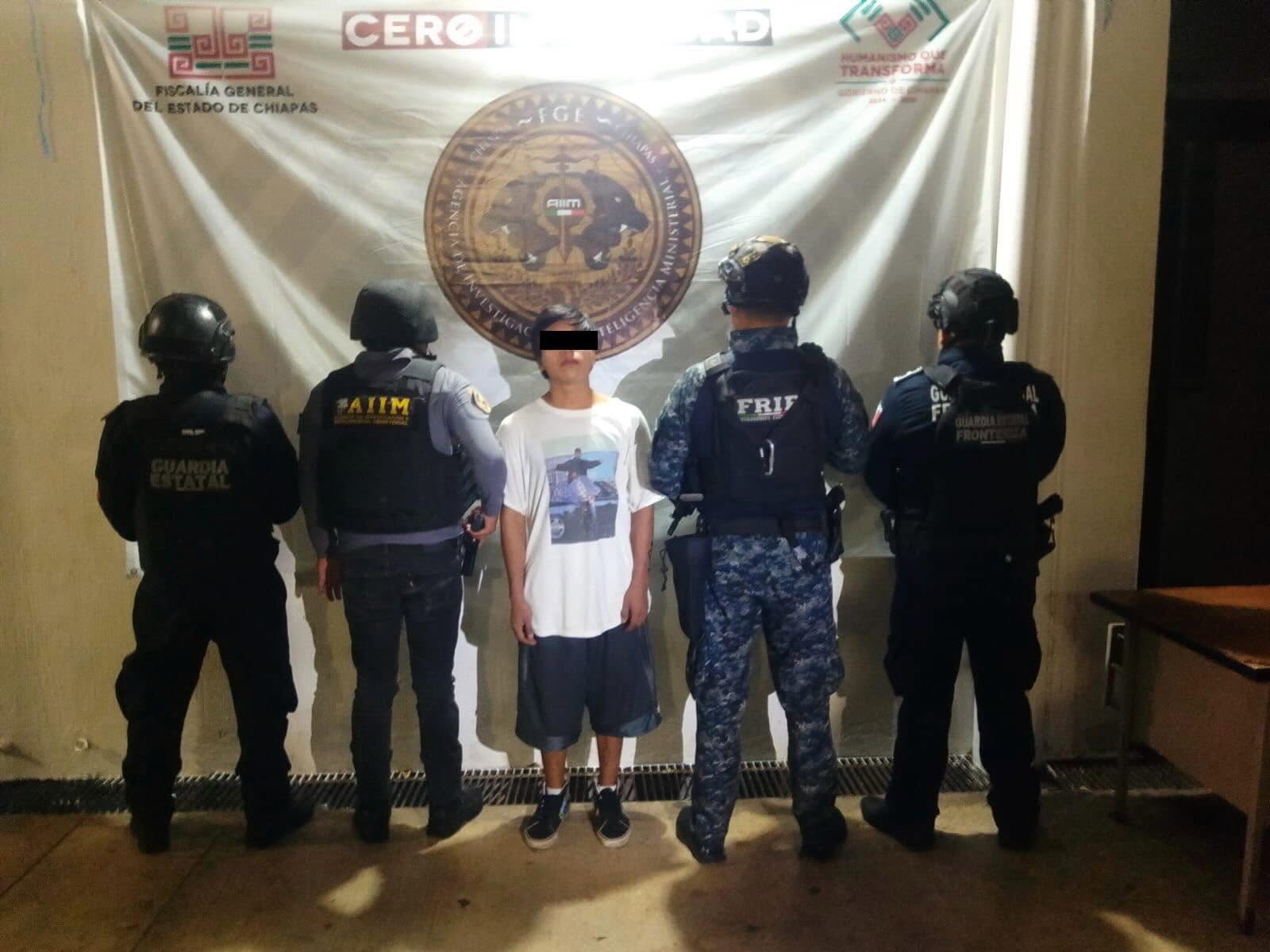 Detiene Guardia Estatal Fronteriza y FGE a masculino por delitos contra la salud en Tapachula