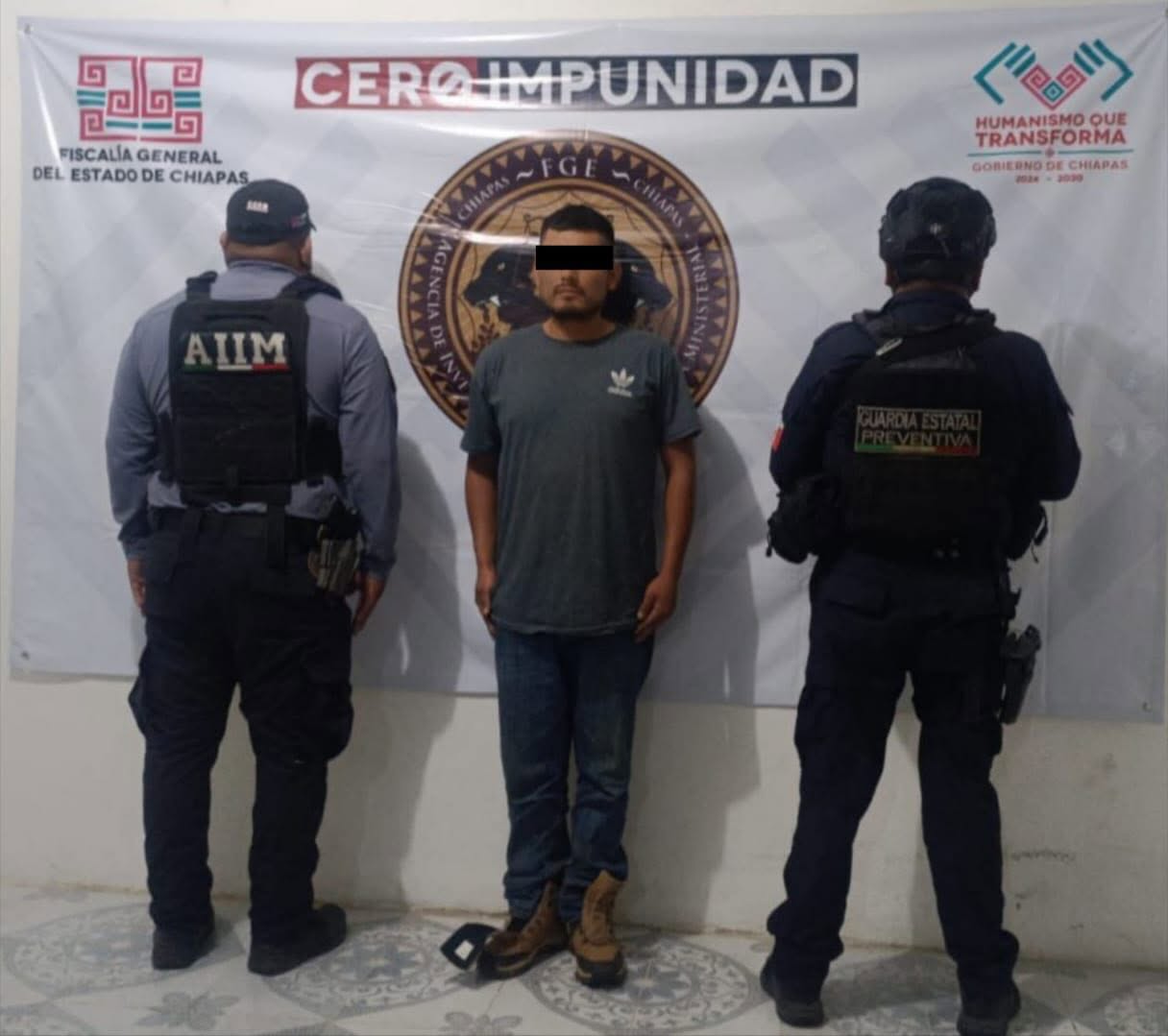 Detenido por presunto delito de homicidio en Tecpatán