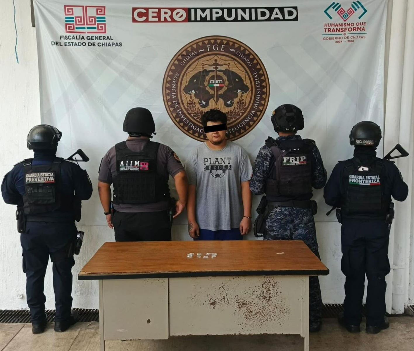 Hondureño detenido con presunta droga en Tapachula