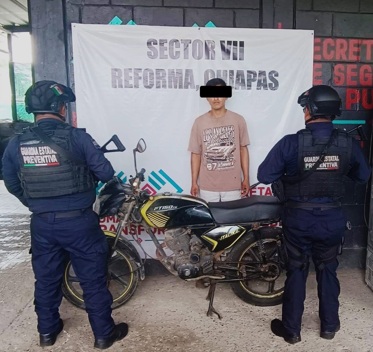 SSP logra detención de un masculino en posesión de probables narcóticos en Reforma