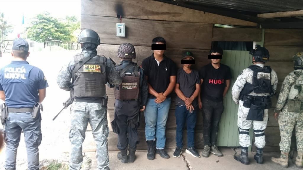 SSP y FGE logran detención de integrantes del Cártel de Sinaloa en Marqués de Comillas