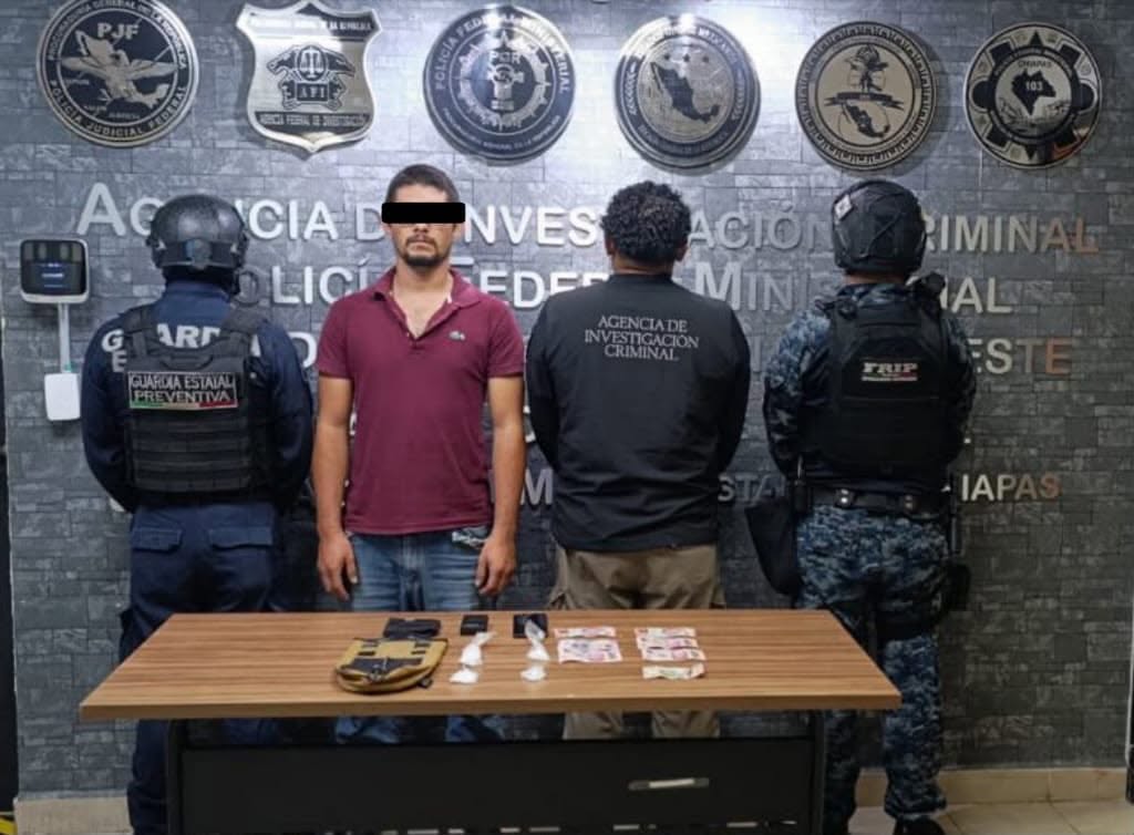 En acción interinstitucional logran detención de masculino como presunto responsable del delito contra la salud 