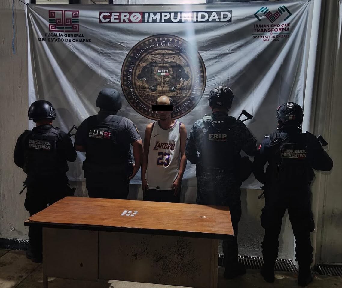 SSP y FGE  logran detención de masculino como presunto responsable del delito contra la salud en Tapachula