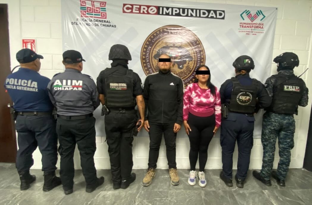 En operativo interinstitucional, detienen a dos personas por probable robo con violencia 