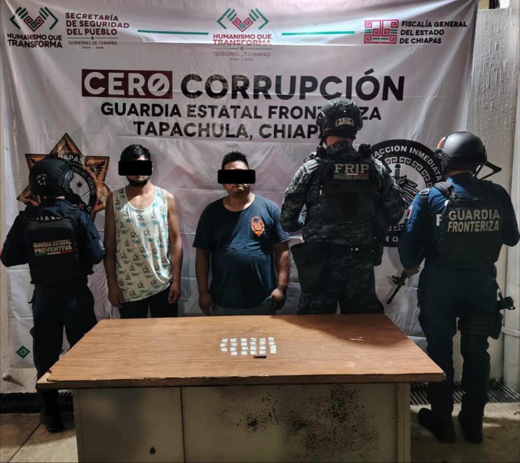 Logra SSP la detención de masculinos como presuntos responsables de delitos en Tapachula