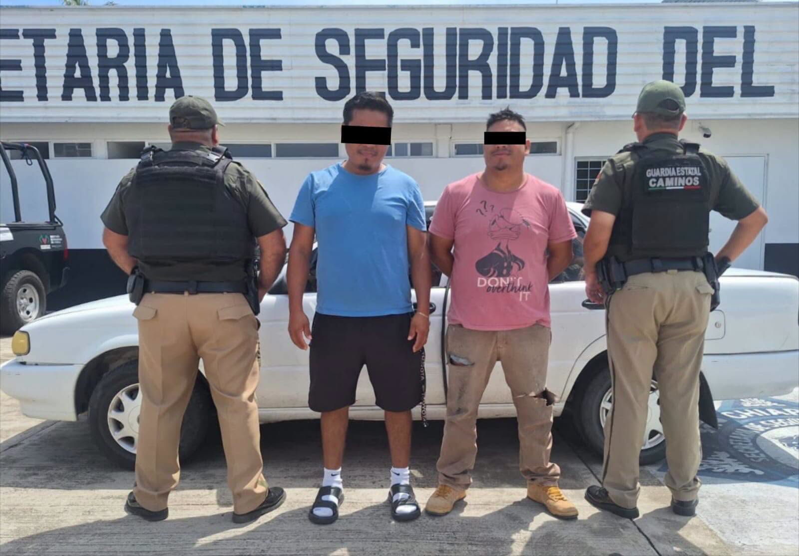Logra SSP la detención de dos masculinos por conducir vehículo con irregularidades