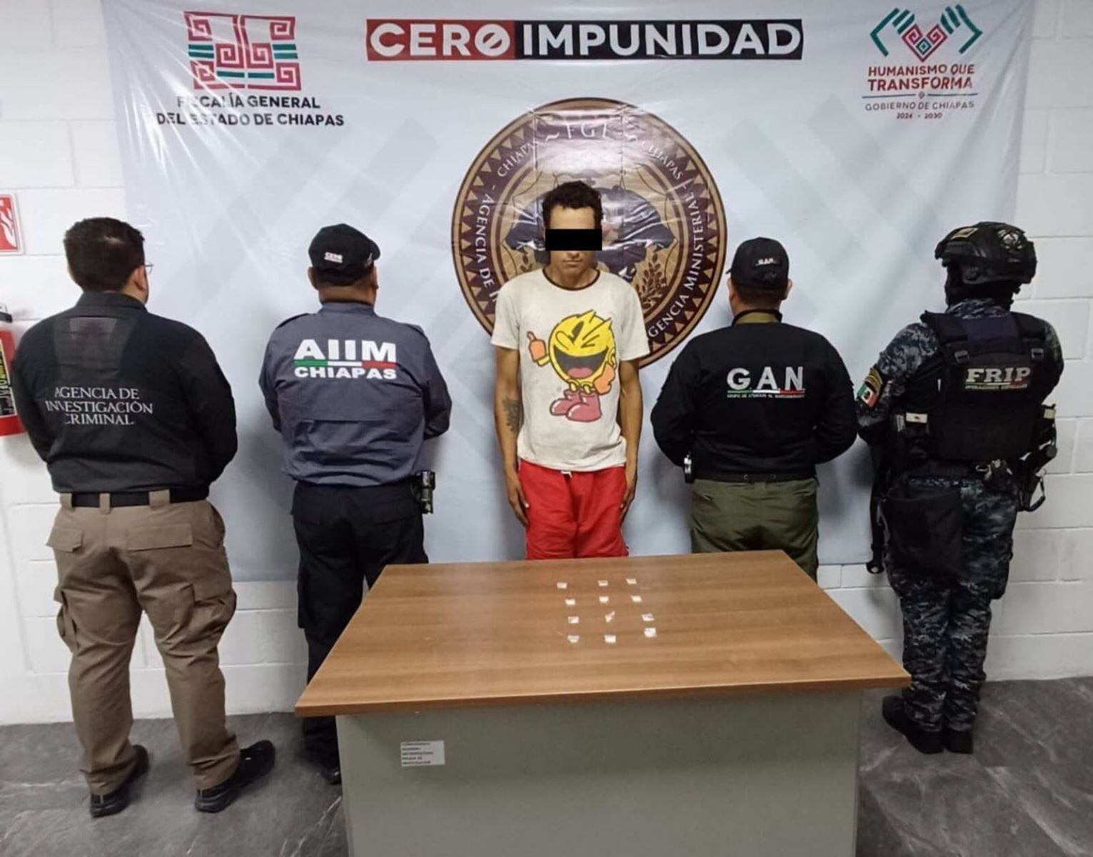 Detiene SSP a una persona del sexo masculino con presuntos narcóticos en Tuxtla Gutiérrez