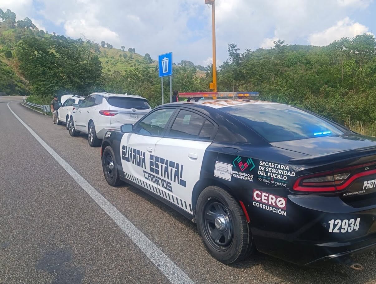 Mantiene la Guardia Estatal de Caminos presencia en carreteras de Chiapas