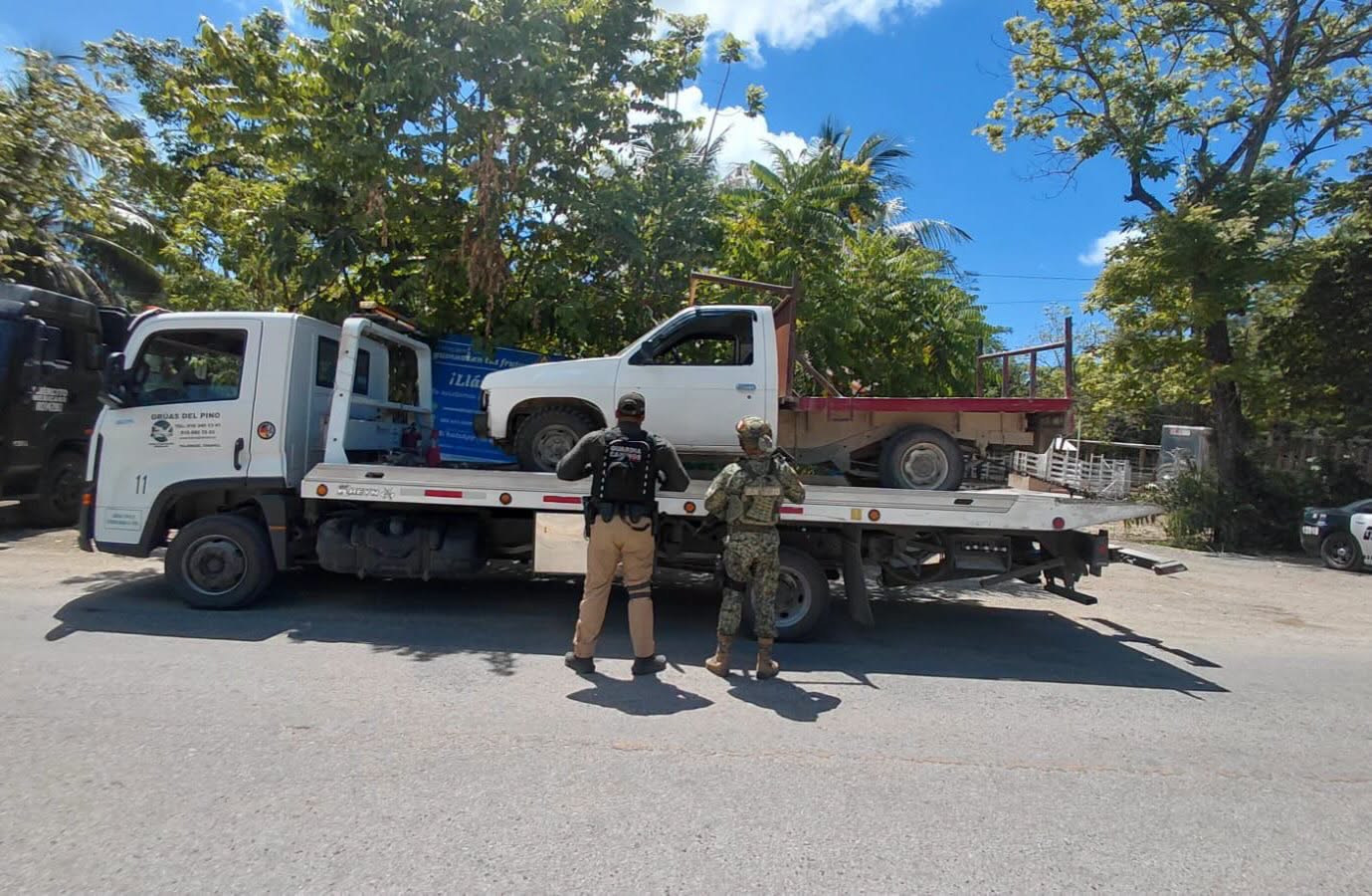 Asegura SSP vehículo con reporte de robo en el tramo carretero Palenque - Benemérito de las Américas