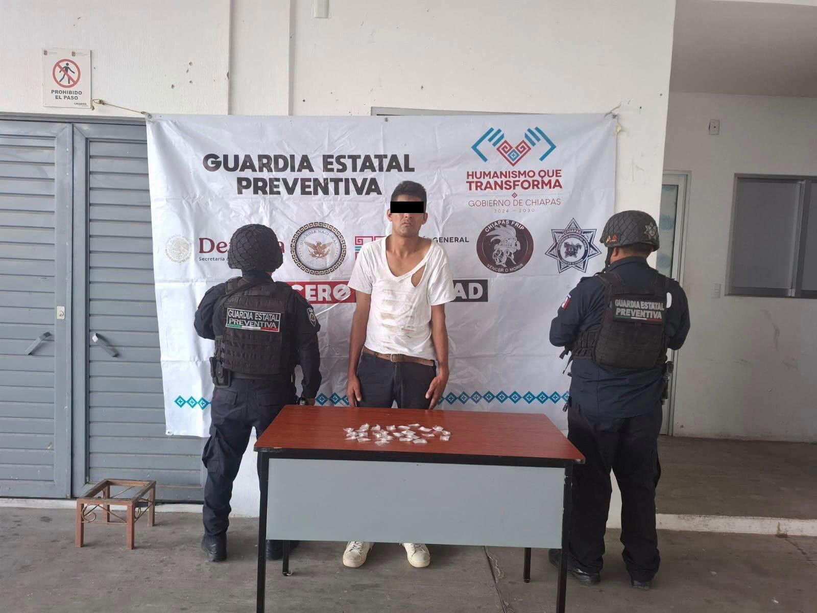 Detiene SSP a una persona por presuntos delitos contra la salud en SCLC