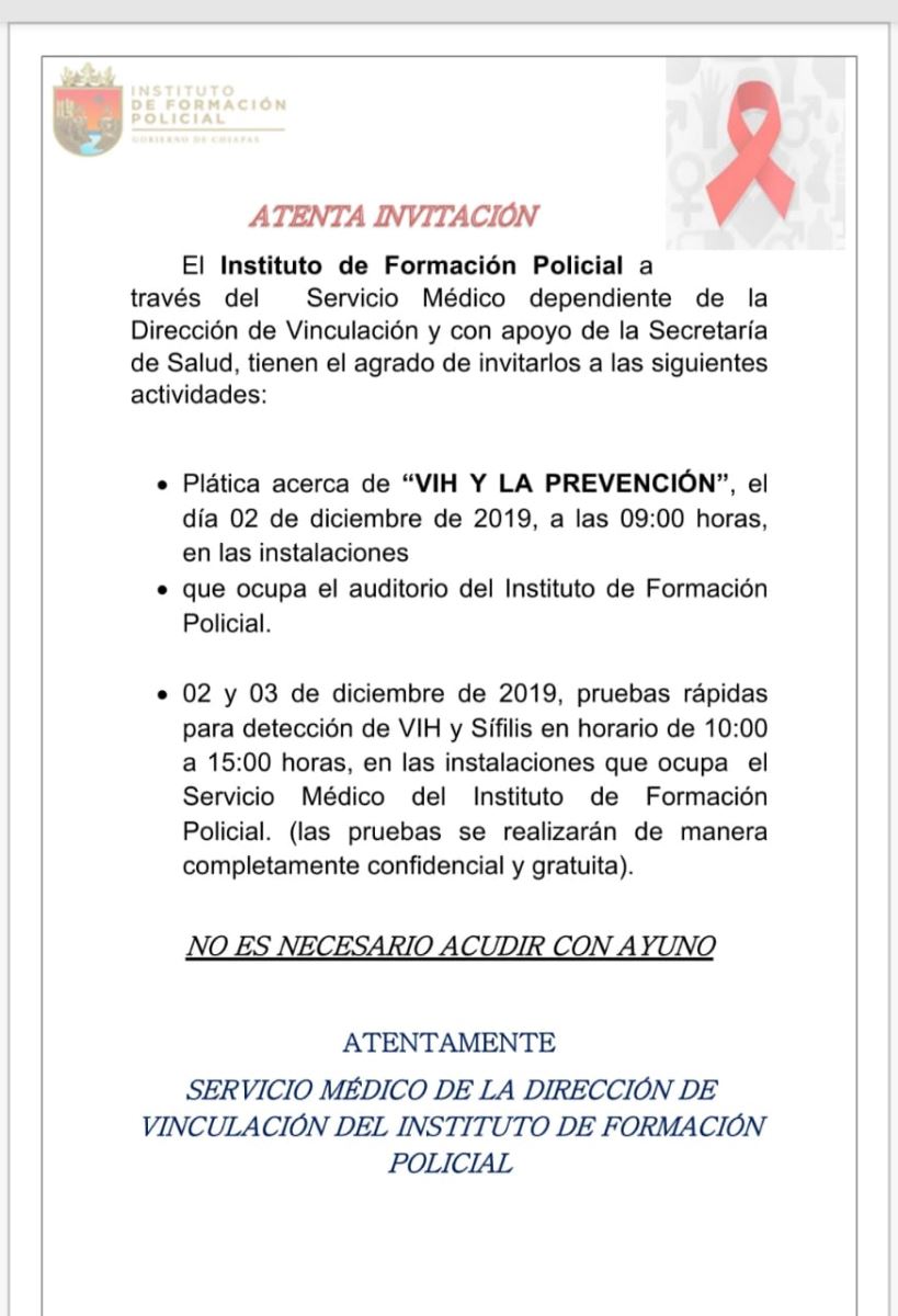 SSP invita a campaña gratuita de salud en el IFP