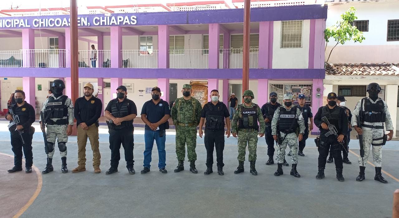 En operativo interinstitucional, SSyPC brinda seguridad a Chicoasén y Copainalá