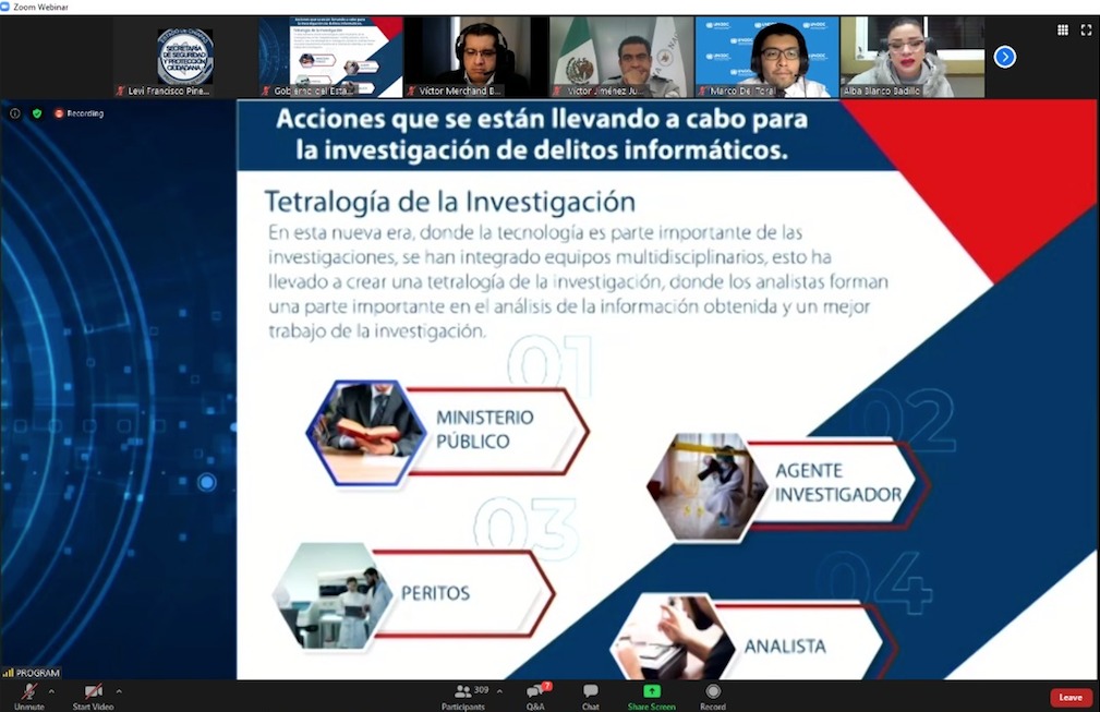 Policía Cibernética de la SSP participa en panel  virtual sobre ciberseguridad