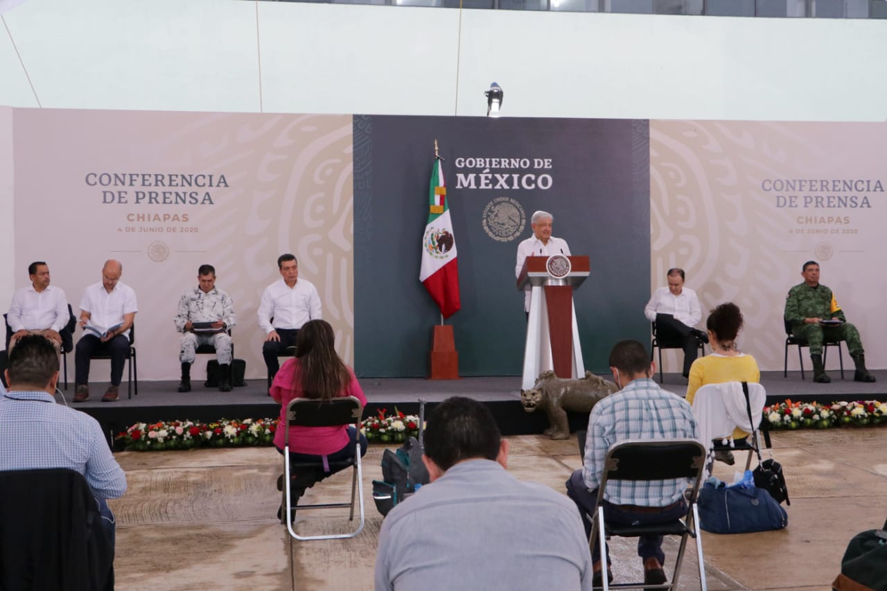 Reconoce presidente AMLO acciones de Mesa de Seguridad en Chiapas