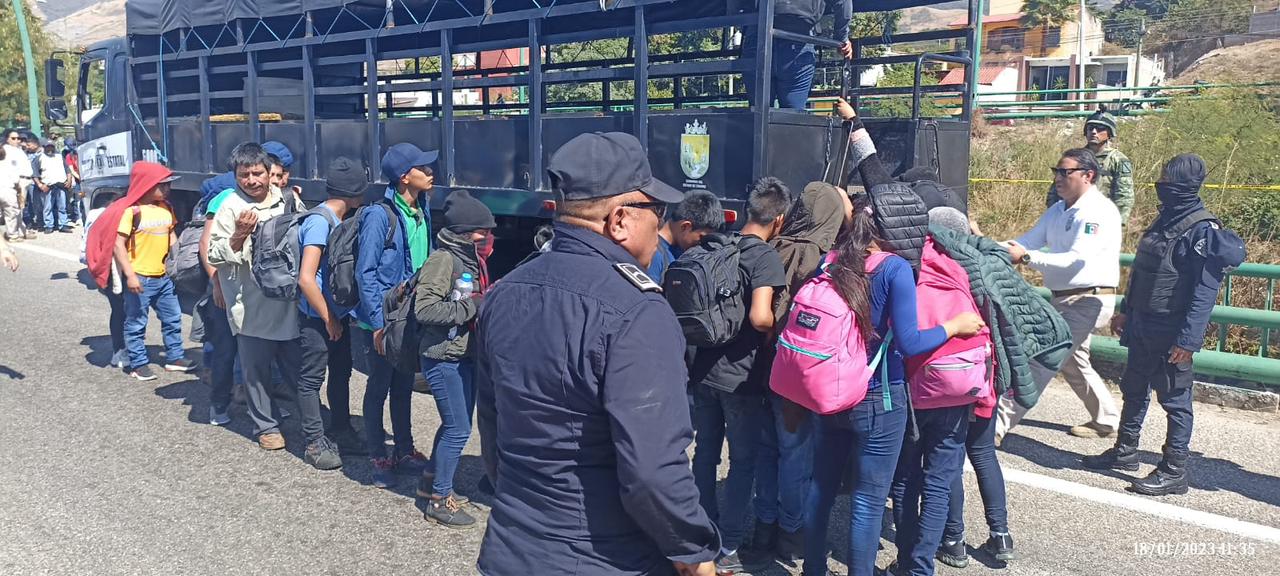 Grupo Interinstitucional rescata a 250 migrantes en Chiapa de Corzo