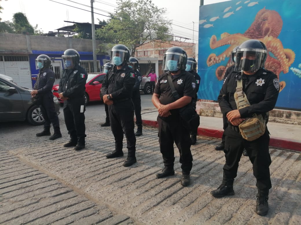 Establece SSP verificación de sana distancia en Mercado del Norte, en Tuxtla Gutiérrez 
