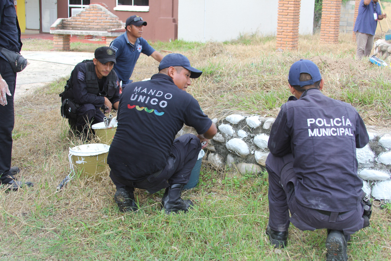 SSP CONTINÚA RESCATANDO ESPACIOS PÚBLICOS EN CHIAPA DE CORZO