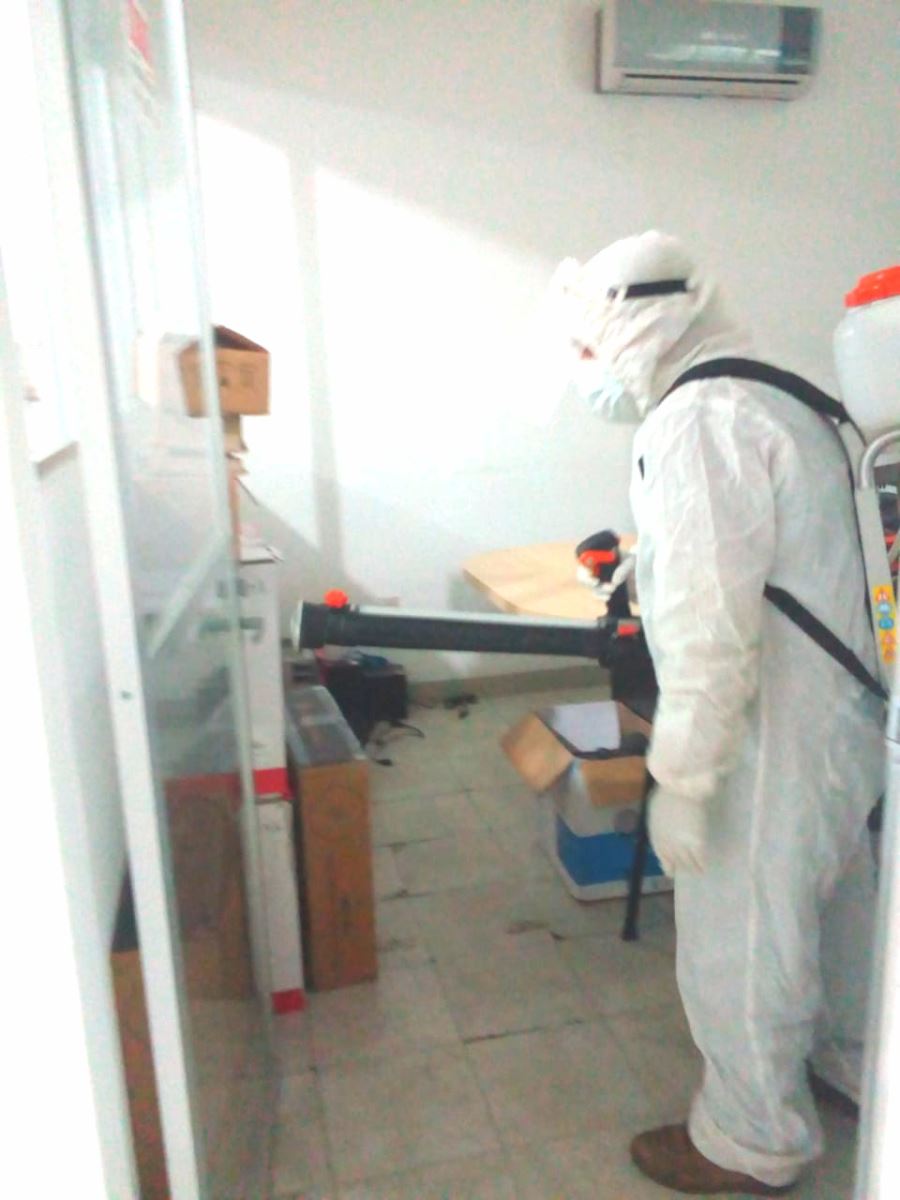 SSP sanitiza instalaciones de Calle 9-1-1 en Comitán  