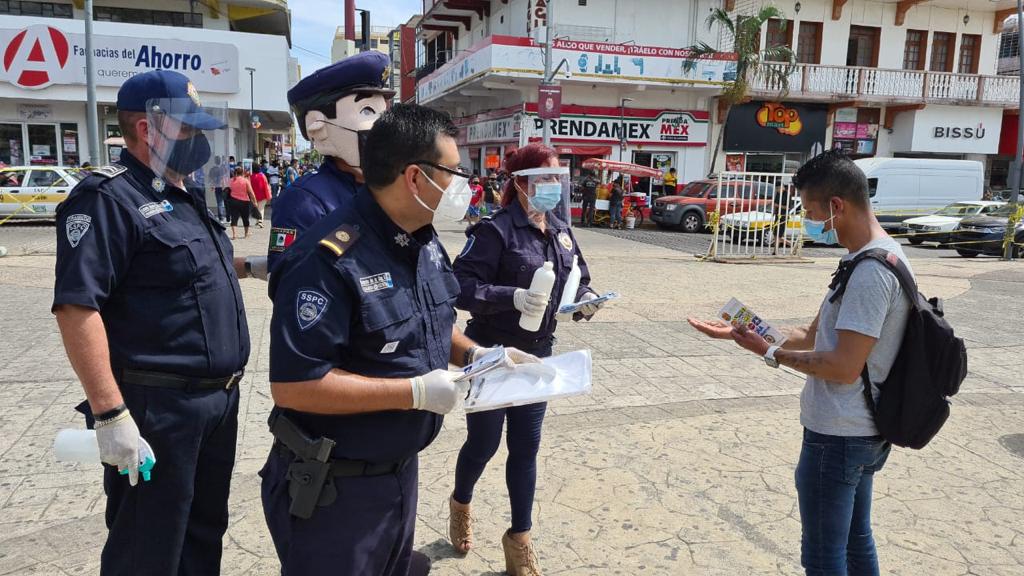Realiza SSP acciones de prevención al contagio de COVID-19 en la región Soconusco