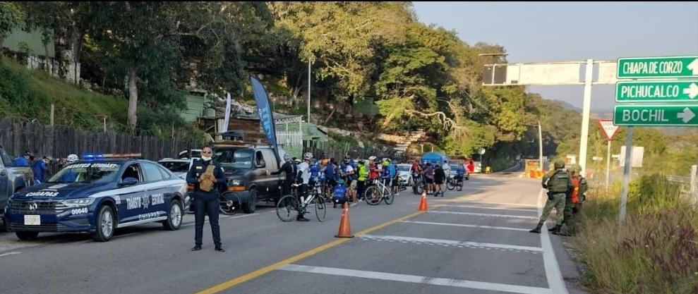 Dispositivo de seguridad vial en la carretera federal Tuxtla Gutiérrez-San Cristóbal de Las Casas