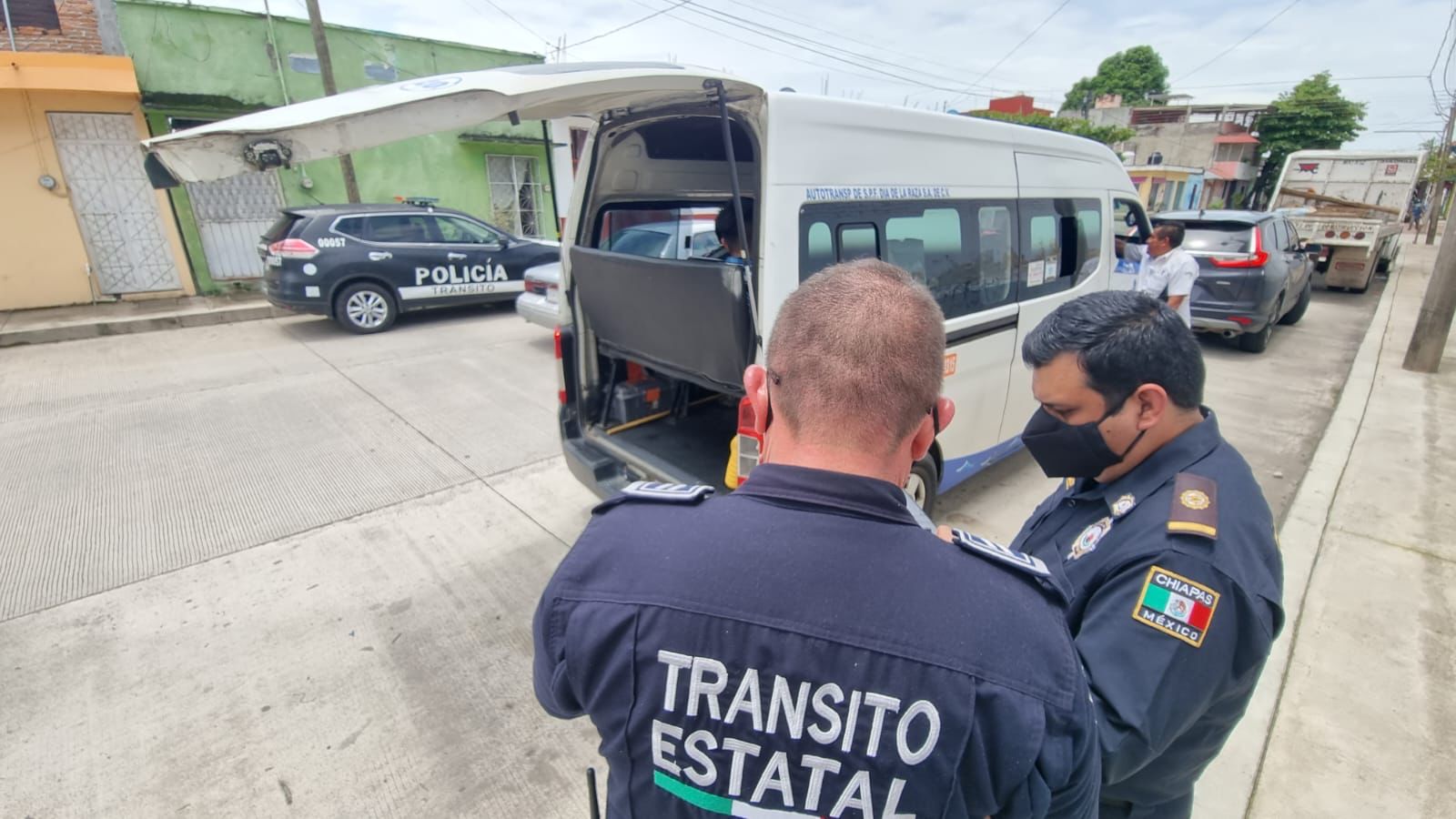 SSP verifica unidades del transporte público y promueve el uso del 911 en el Soconusco