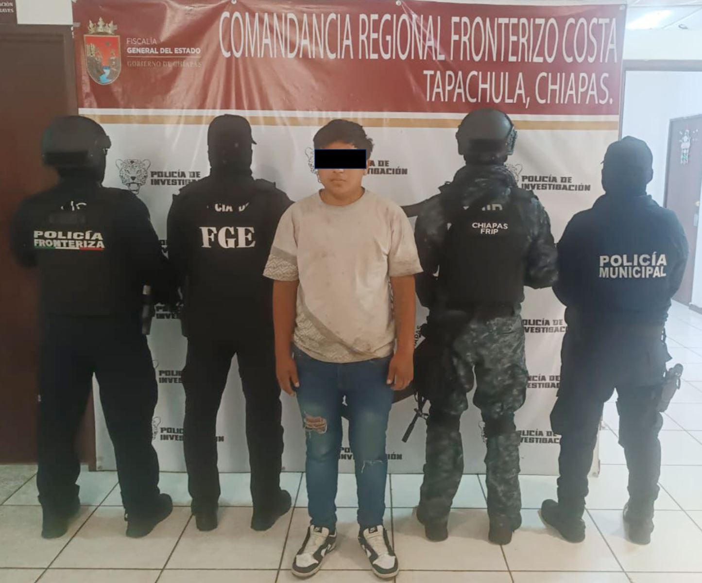 Recupera FRIP y FGE unidad con reporte de robo en Metapa de Domínguez; hay un detenido