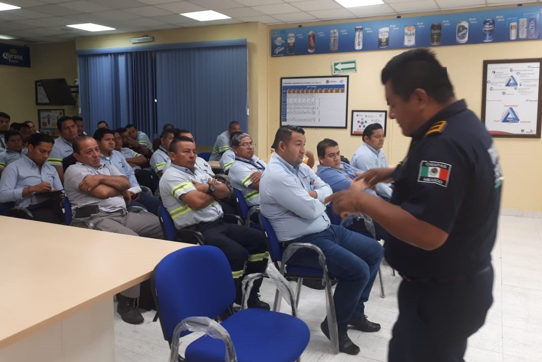 SSP capacita en educación vial a conductores de empresa cervecera en Tapachula