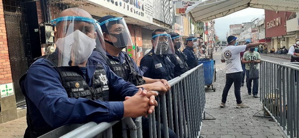 Continúa SSP brindando seguridad perimetral y vial en  filtros sanitarios de Tuxtla Gutiérrez