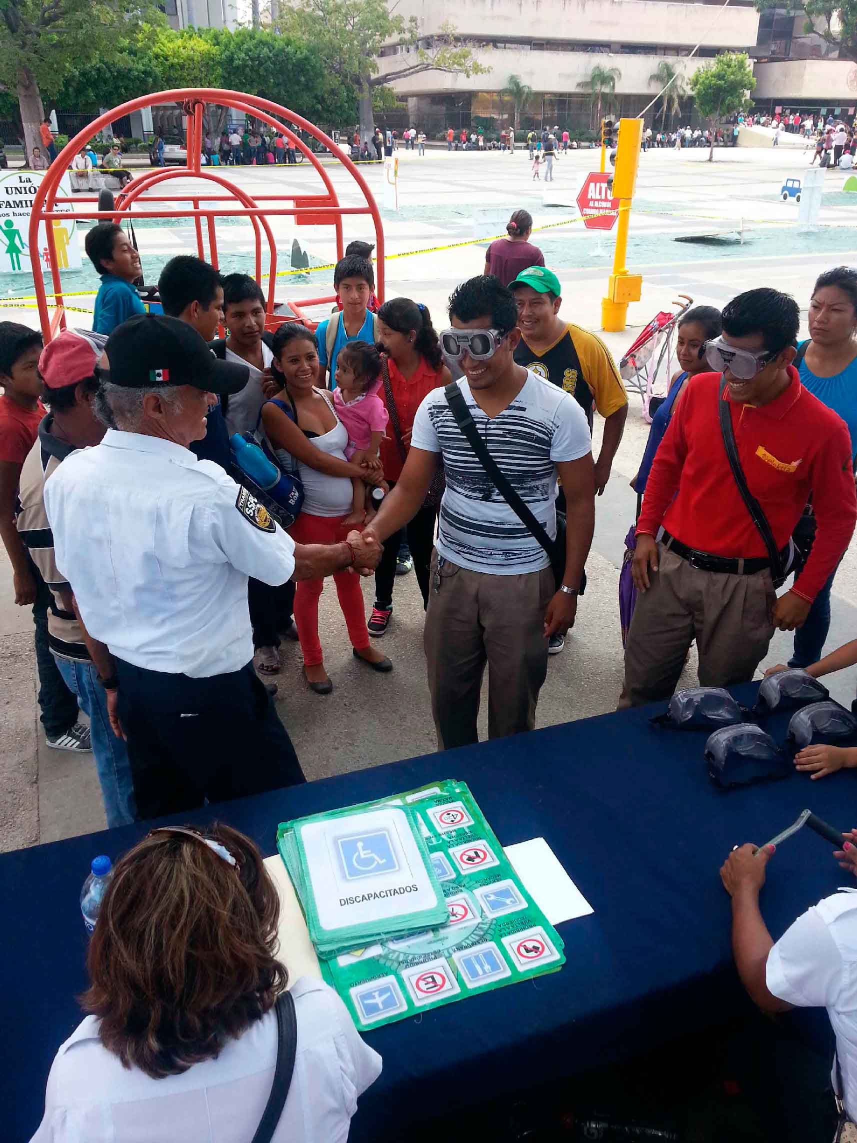 SSP beneficia a más de 700 personas con circuito vial en el parque central
