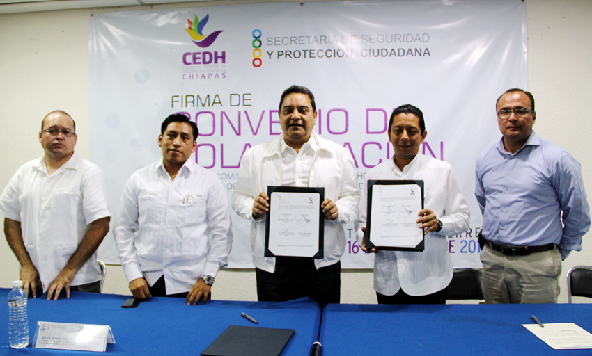 SSP y CEDH signan convenio de colaboración  en materia de capacitación a las policías