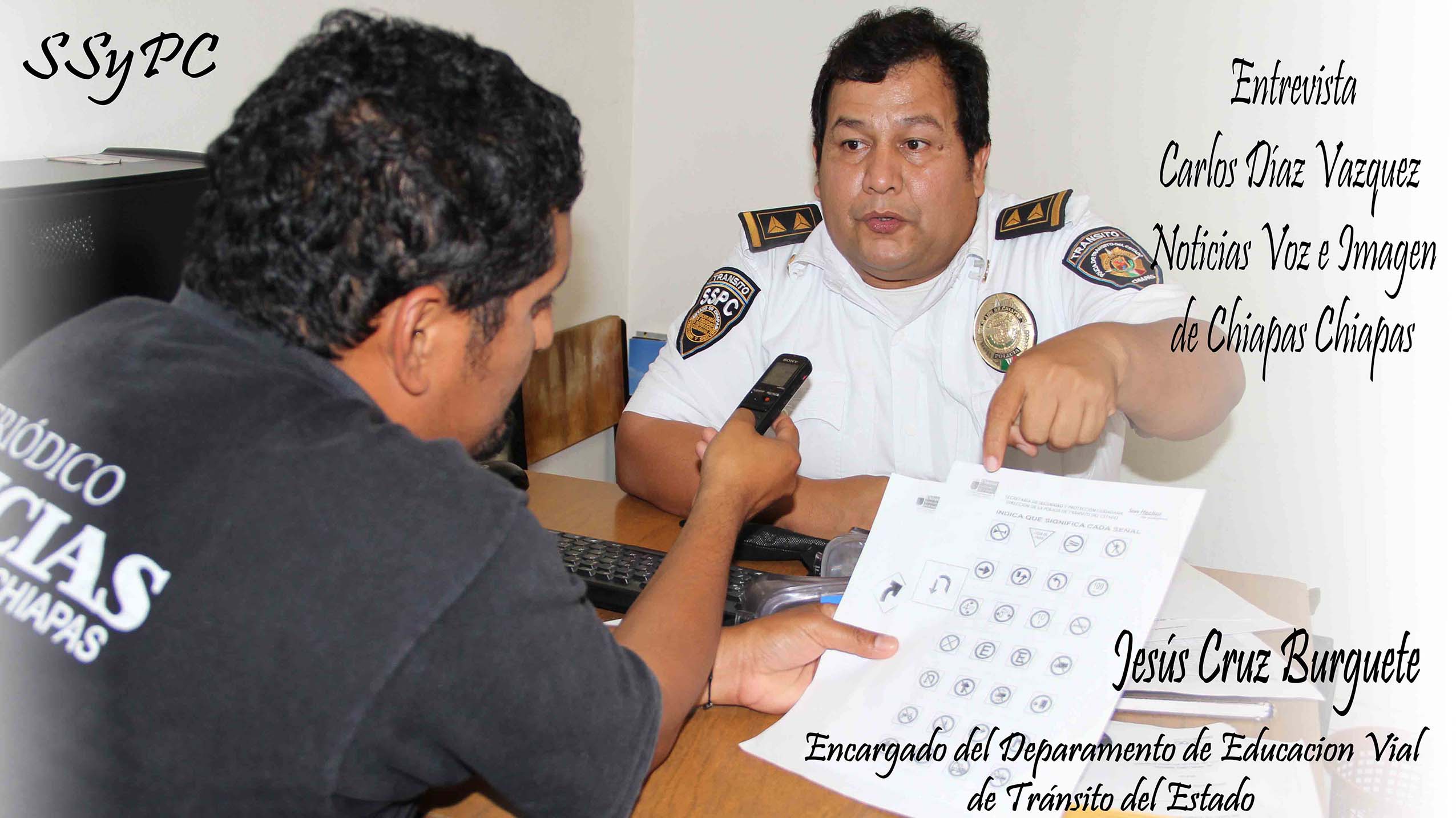 Entrevista con el Encargado del Departamento de Educación Vial sobre “Temas y Programas de seguridad vial a realizarse en el 2014”