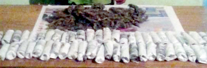 Una persona sorprendida y detenida  intentando comercializar drogas
