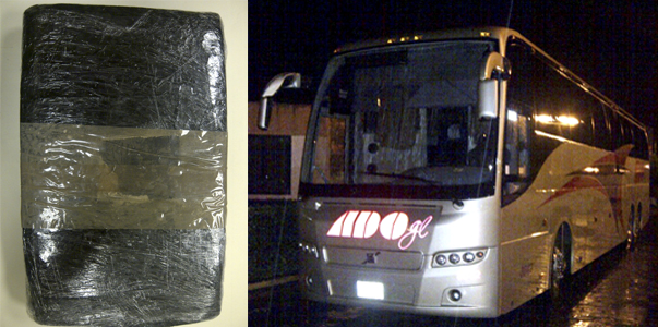 Mediante el uso de la tecnologÃ­a de rayos gama, se detecta droga en camiÃ³n de transporte pÃºblico