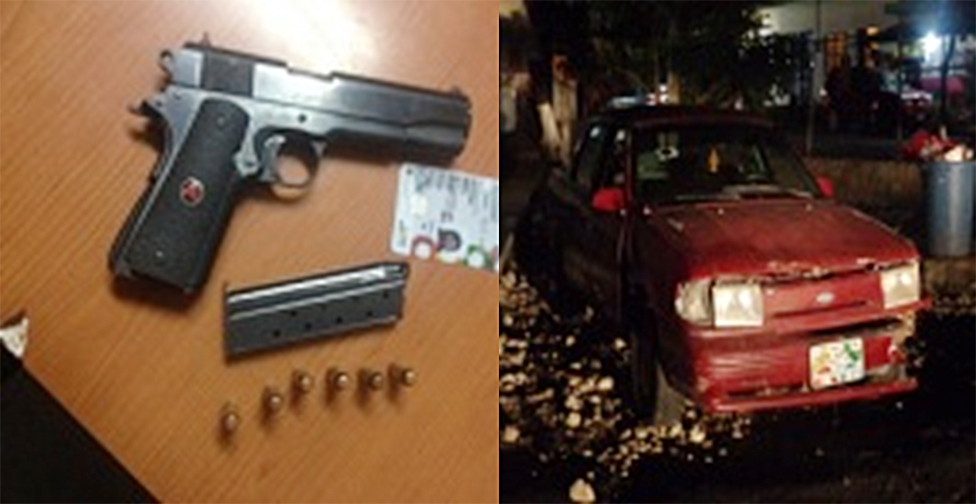 SSP y Mando Único Policial detienen a sujeto con un arma de fuego de uso exclusivo