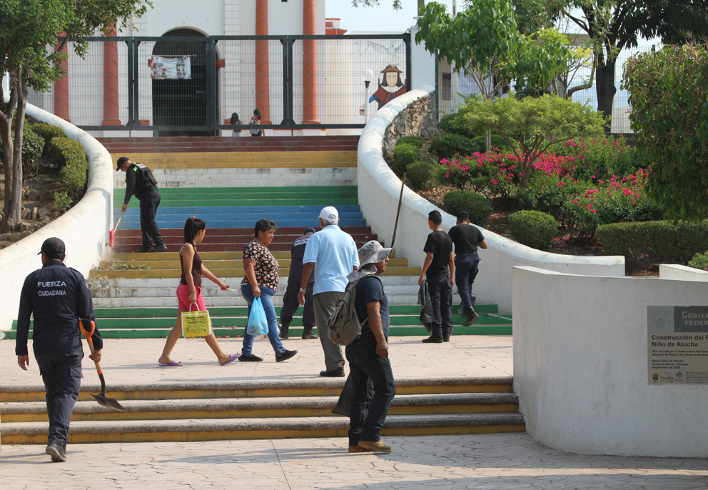 Continúa SSP rescatando espacios públicos en beneficio de las familias chiapanecas