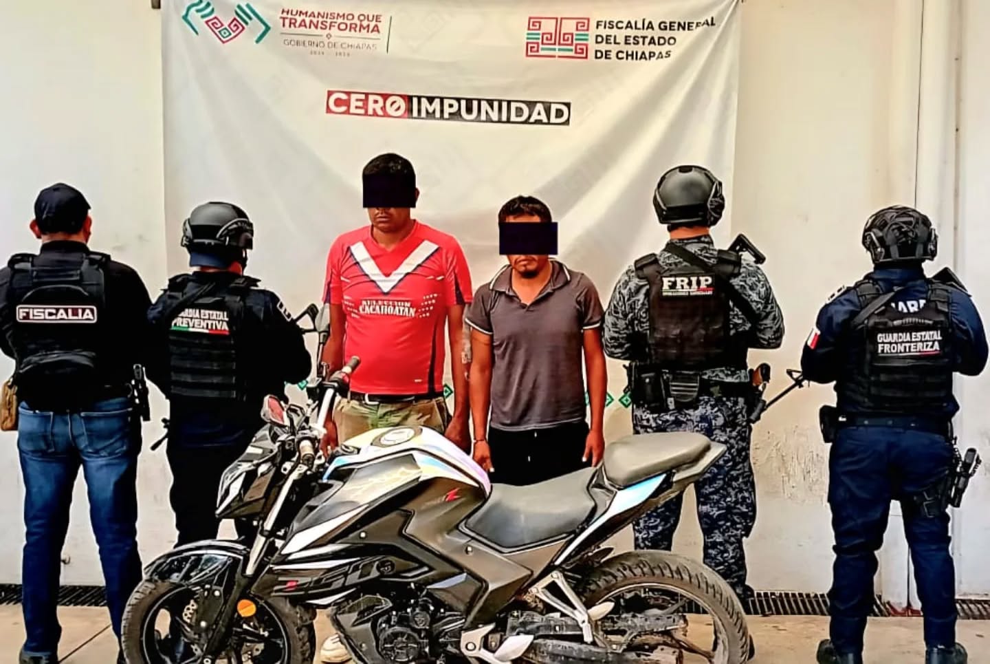 En operativo de seguridad detienen a dos personas por presunto robo con violencia en Tapachula