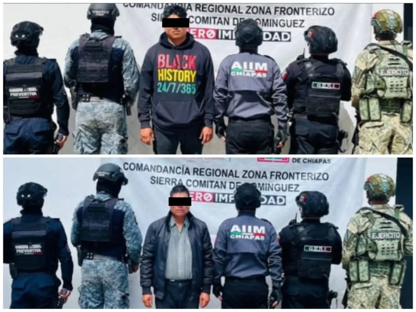 SSP, la Defensa y FGE aprehenden a presuntos responsables de homicidio calificado