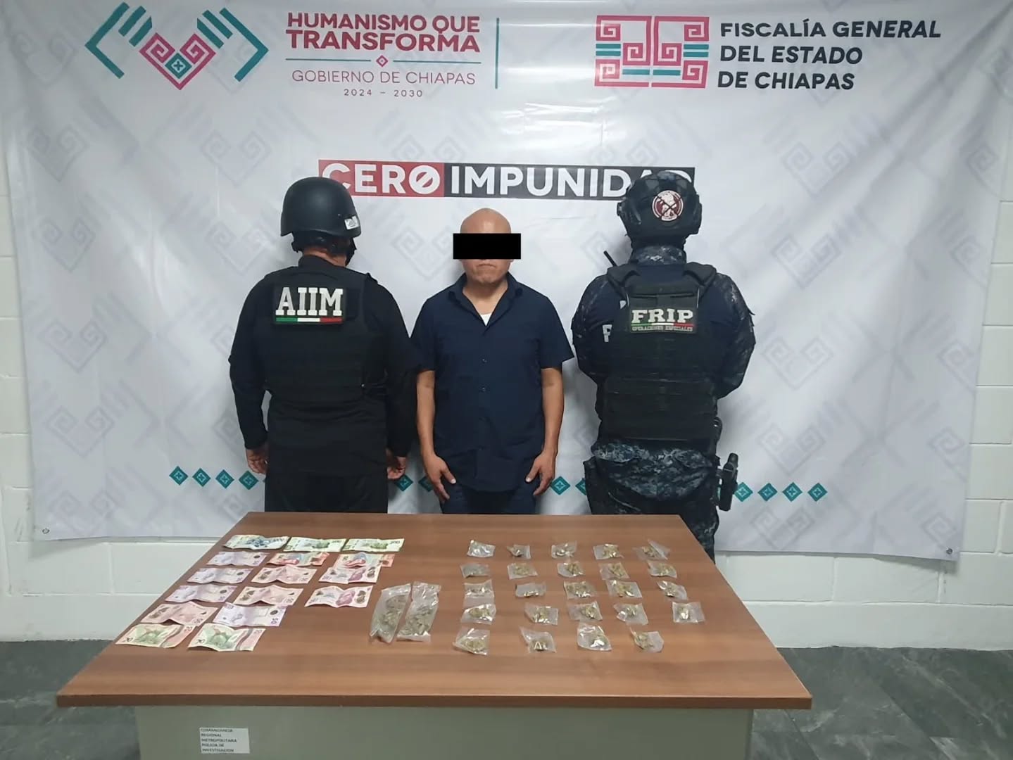 SSP y FGE detienen a presunto narcomenudista en Tuxtla Gutiérrez
