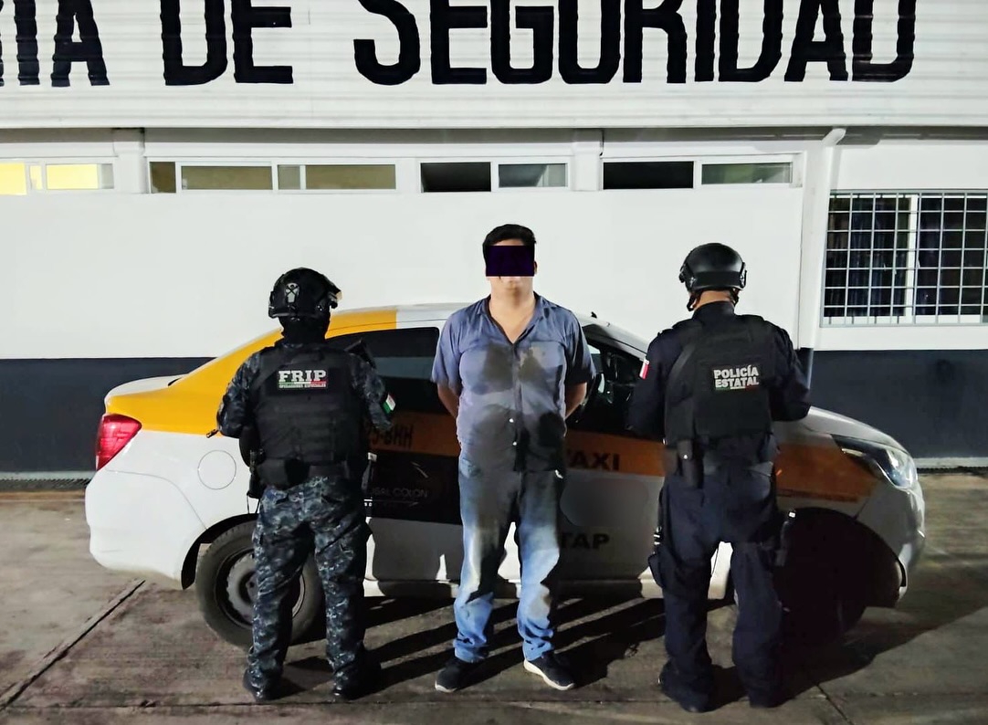 SSP y FGE detienen a un masculino con arma de fuego en Tapachula.