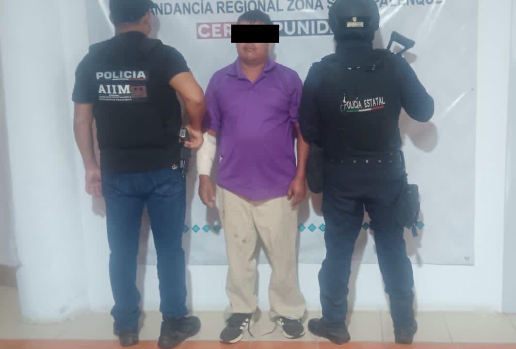 SSP y FGE detienen a un masculino por probable delito de lesiones en Salto de Agua.