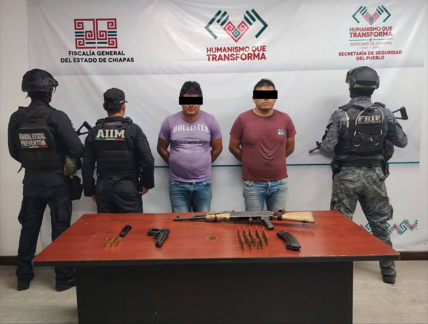 Grupo Interinstitucional detiene a tres personas tras cateos en Cintalapa