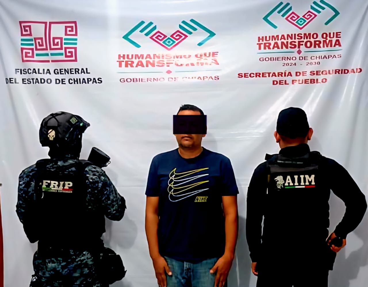 SSP y FGE detienen a masculino en posesión de narcóticos en Frontera Comalapa.