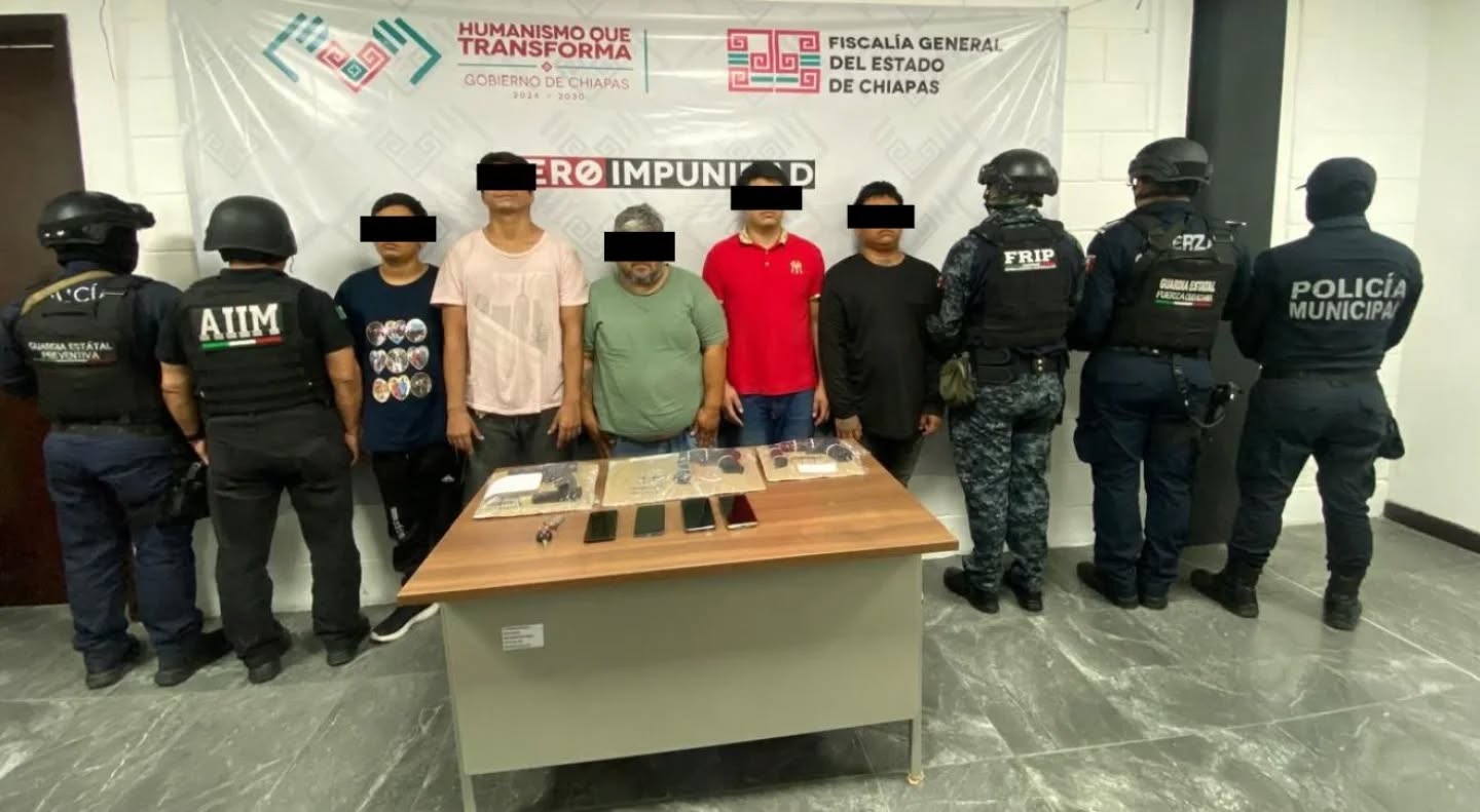 En operativo interinstitucional detienen a presuntos secuestradores en Tuxtla Gutiérrez.