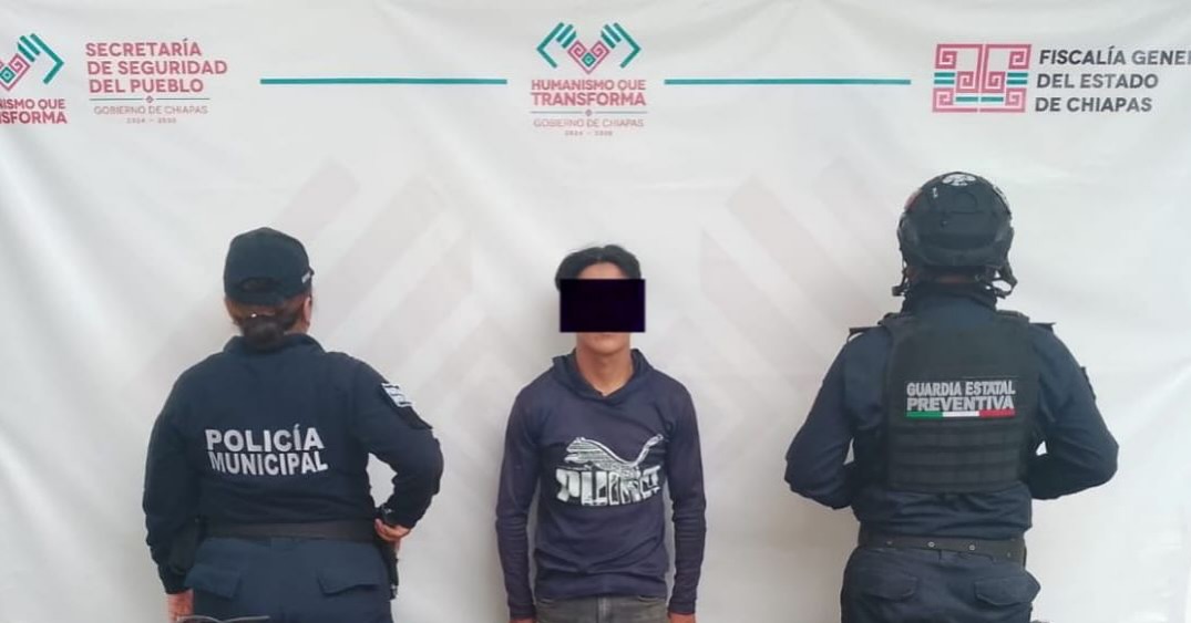 En operativo interinstitucional detienen a masculino con marihuana en Tapachula.