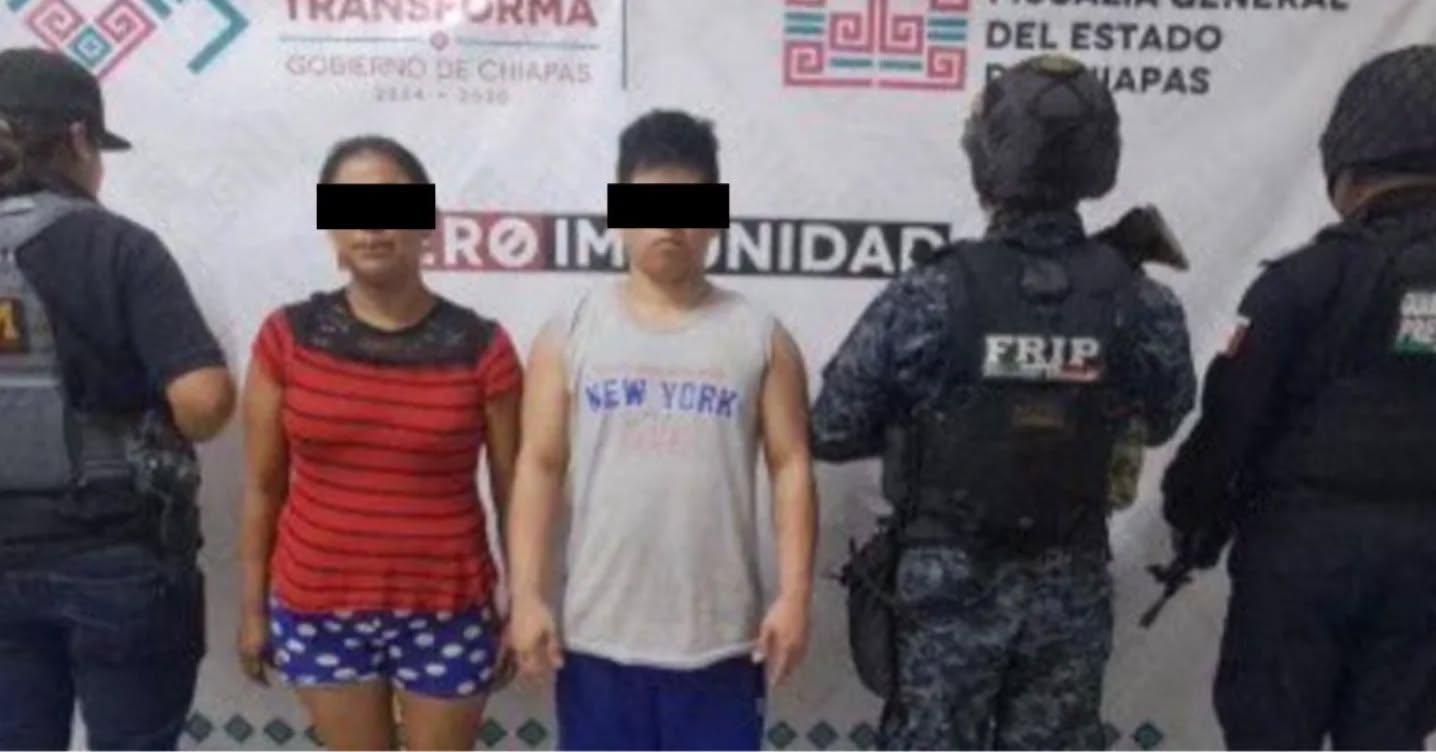 SSP y FGE detienen a dos personas con presuntos narcóticos en Villaflores.