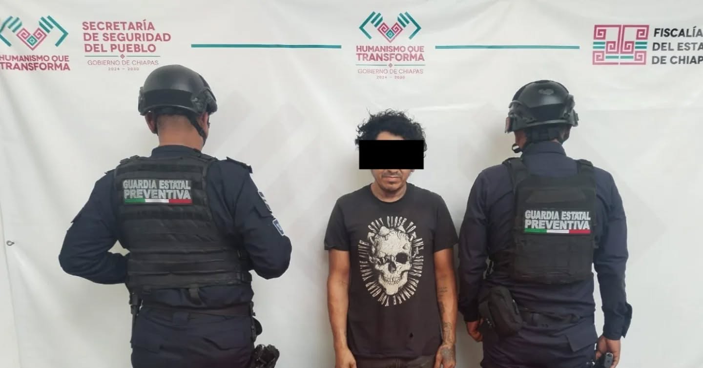 En operativo de seguridad detienen a masculino con narcóticos en Cacahoatán.