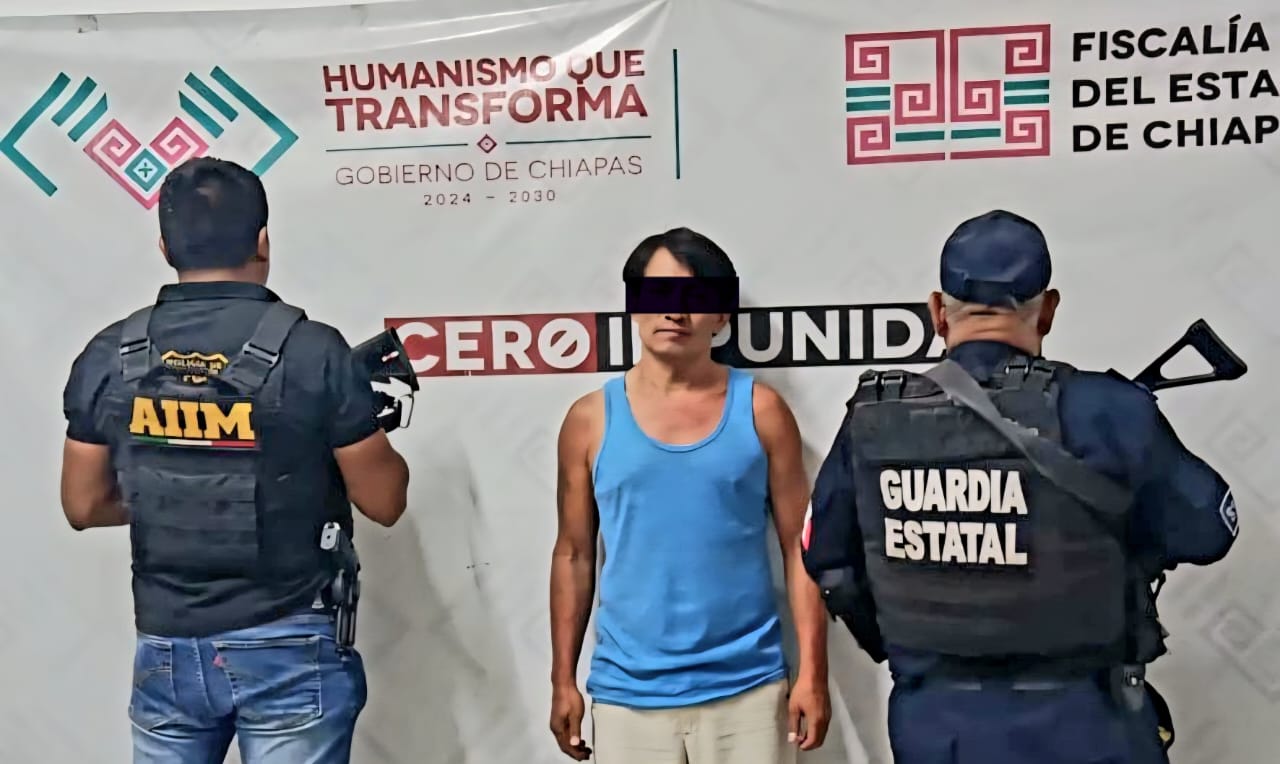 En Villaflores, SSP y FGE detienen a masculino en posesión de presuntos narcóticos 