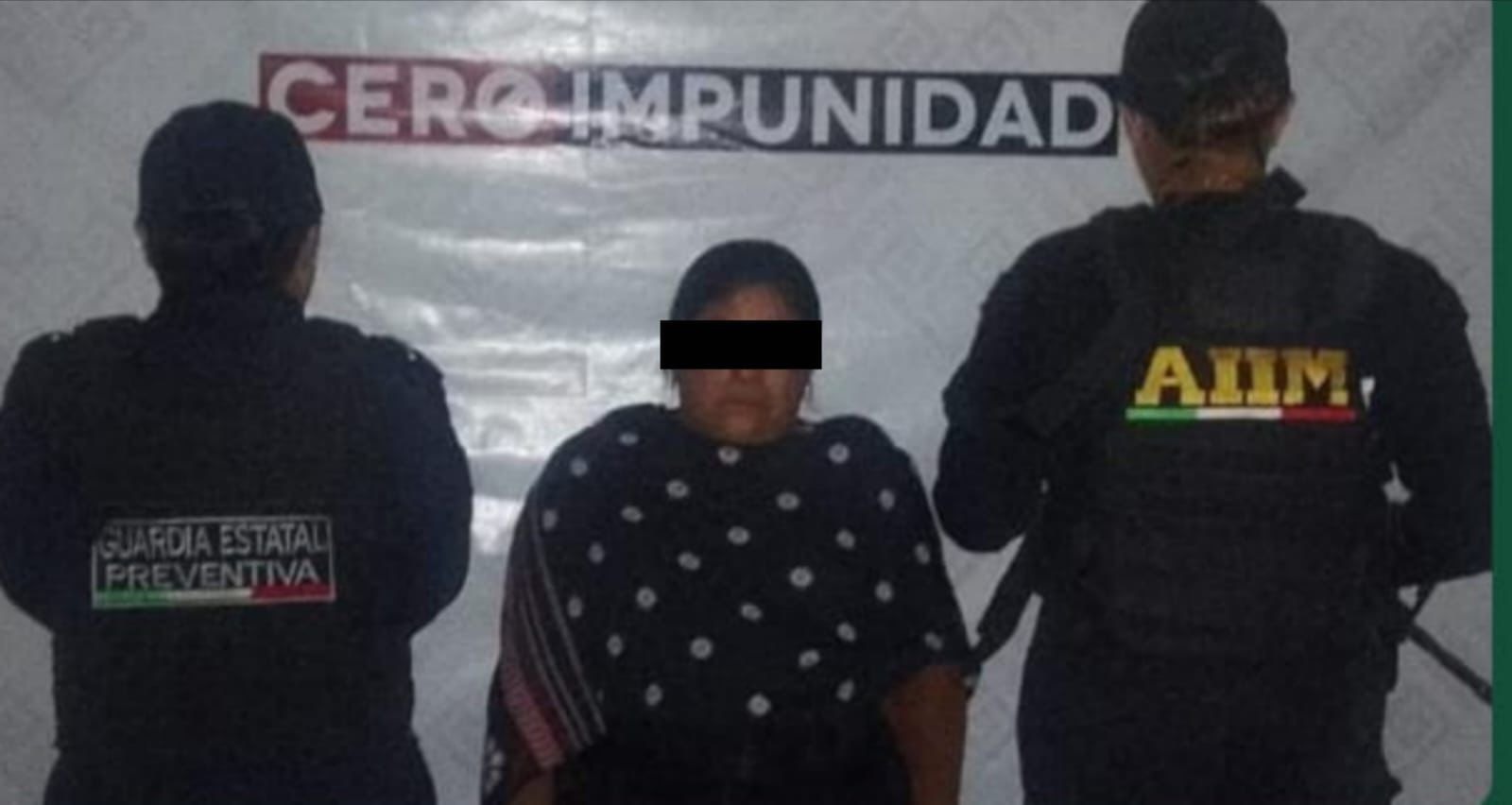 En SCLC, la SSP y AIIM aprehenden a presunta responsable de despojo agravado