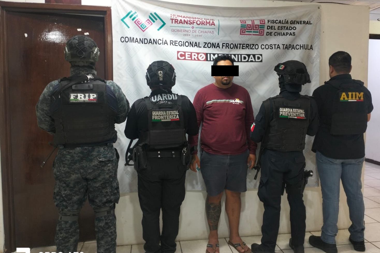En operativo interinstitucional, detienen a persona con vehículo con reporte de robo en Tapachula